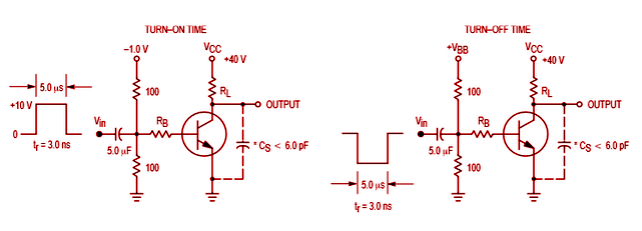 MPSA Switching Time Test Circuits