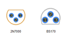 2N7000 vs BS170: PCB Footprints