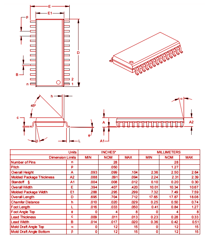 PIC16F876 Package