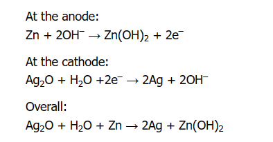 Silver Oxide Battery Reaction Chemical Formula