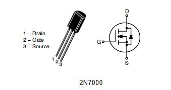 2N7000 Pin Configuration